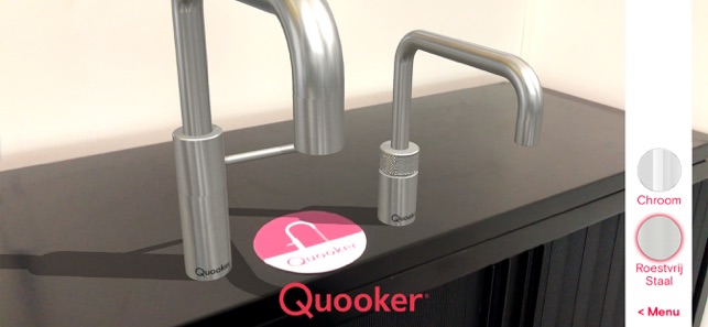 Kies uw favoriete kleur in de Quooker app